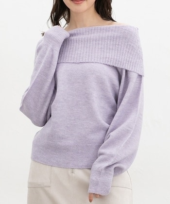 【Honeys公式 / ハニーズ】オフショルニット レディース L ラベンダー プチプラ 【Honeys公式 / ハニーズ】オフショルニット レディース L ラベンダー プチプラ