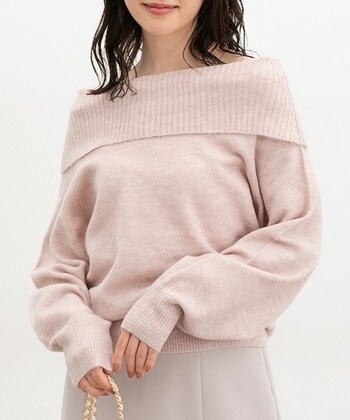 【Honeys公式 / ハニーズ】オフショルニット レディース L ピンク プチプラ 【Honeys公式 / ハニーズ】オフショルニット レディース L ピンク プチプラ