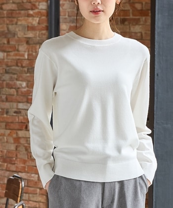 【Honeys公式 / ハニーズ】クルーネックニット レディース M アイボリー プチプラ 【Honeys公式 / ハニーズ】クルーネックニット レディース M アイボリー プチプラ