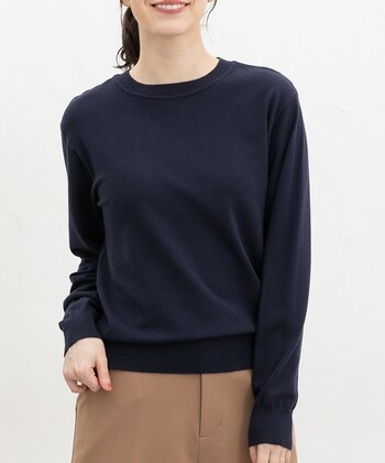 【Honeys公式 / ハニーズ】クルーネックニット レディース M ネイビー プチプラ 【Honeys公式 / ハニーズ】クルーネックニット レディース M ネイビー プチプラ