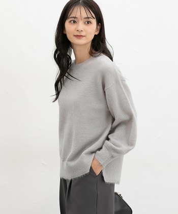 【Honeys公式 / ハニーズ】フェザークルーニット レディース LL ライトグレー プチプラ 【Honeys公式 / ハニーズ】フェザークルーニット レディース LL ライトグレー プチプラ