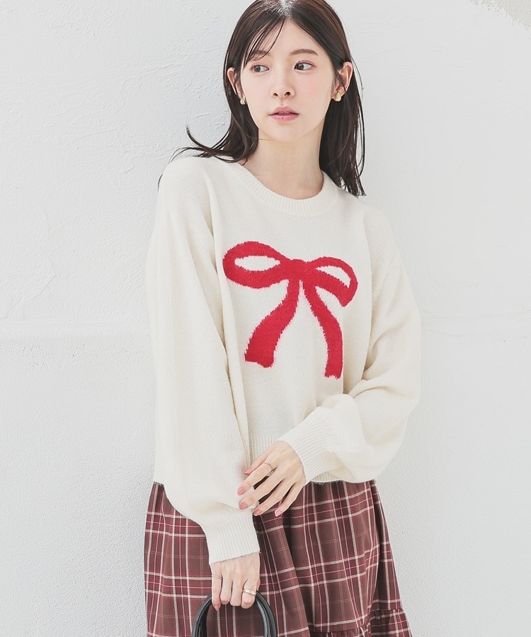 【新品未使用】バーバリー　ニット　リボン柄　シルク　正規品 リボン柄ニット: トップス｜ハニーズ公式通販