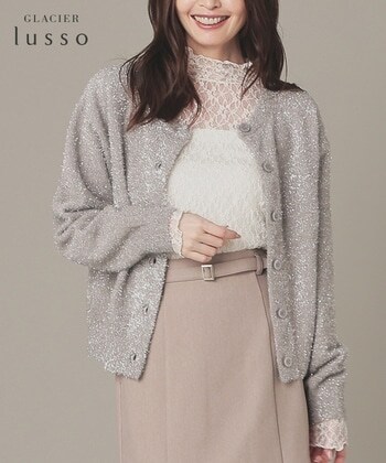 【Honeys公式 / ハニーズ】ラメ入りフェザーカーデ レディース M ベージュ プチプラ 【Honeys公式 / ハニーズ】ラメ入りフェザーカーデ レディース M ベージュ プチプラ