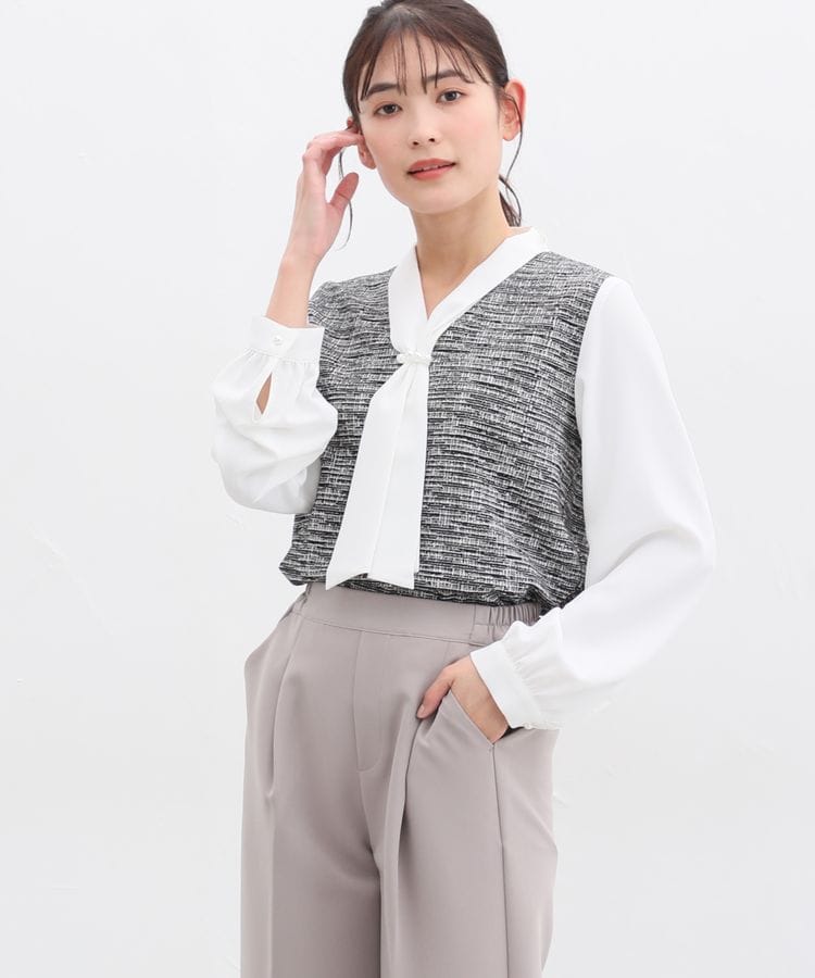 ハニーズ公式通販】パール付ボウタイトップス: トップス-Honeys