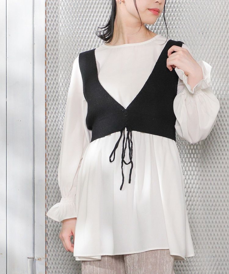 ハニーズ公式通販 ビスチェ付チュニック トップス Honeys Online Shop レディースファッション通販