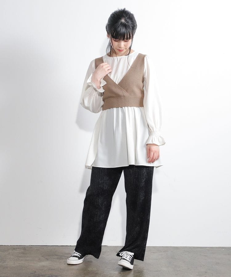 ハニーズ公式通販 ビスチェ付チュニック レディースファッション