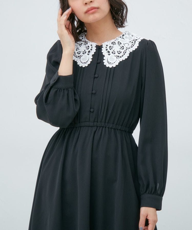 ハニーズ公式通販】レース衿ワンピース: ワンピース－Honeys Online Shop－レディースファッション通販