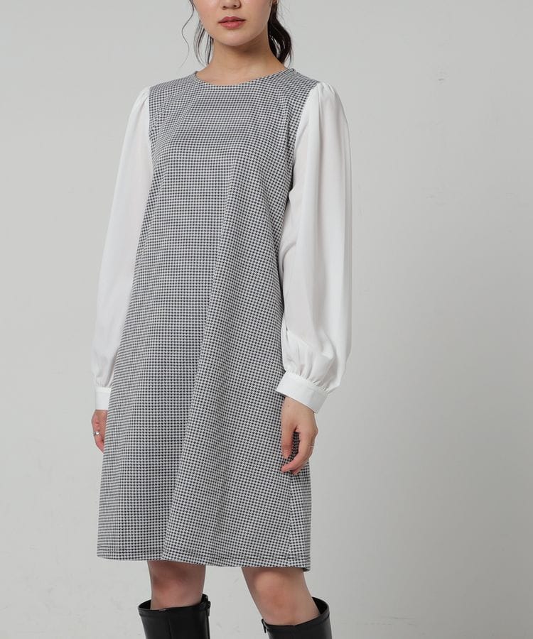 ハニーズ公式通販 異素材ワンピース ワンピース Honeys Online Shop レディースファッション通販