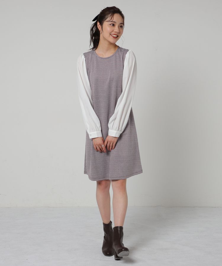 ハニーズ公式通販 異素材ワンピース ワンピース Honeys Online Shop レディースファッション通販