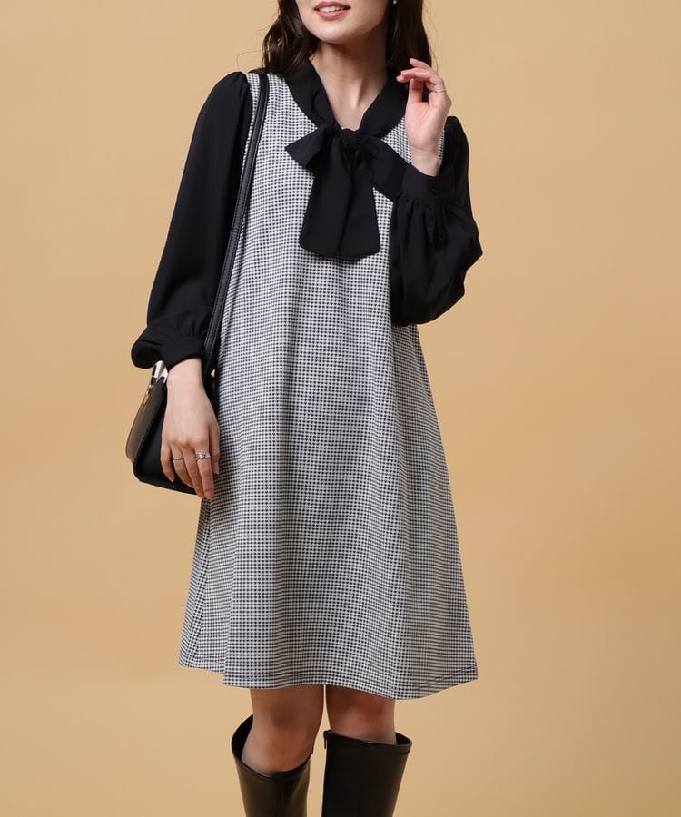 ハニーズ公式通販 ボウタイワンピース ワンピース Honeys Online Shop レディースファッション通販