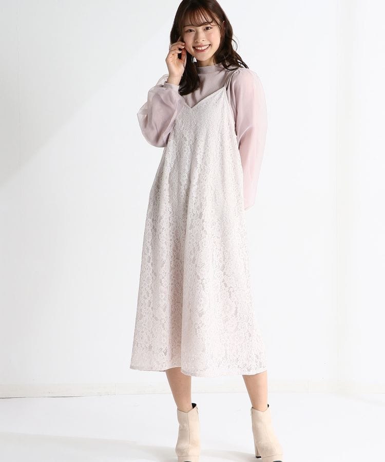 ハニーズ公式通販 レースキャミワンピース Web限定llサイズ有 ワンピース Honeys Online Shop レディースファッション通販