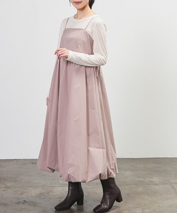 【Honeys公式 / ハニーズ】バルーンキャミワンピース レディース LL ピンクベージュ プチプラ 【Honeys公式 / ハニーズ】バルーンキャミワンピース レディース LL ピンクベージュ プチプラ