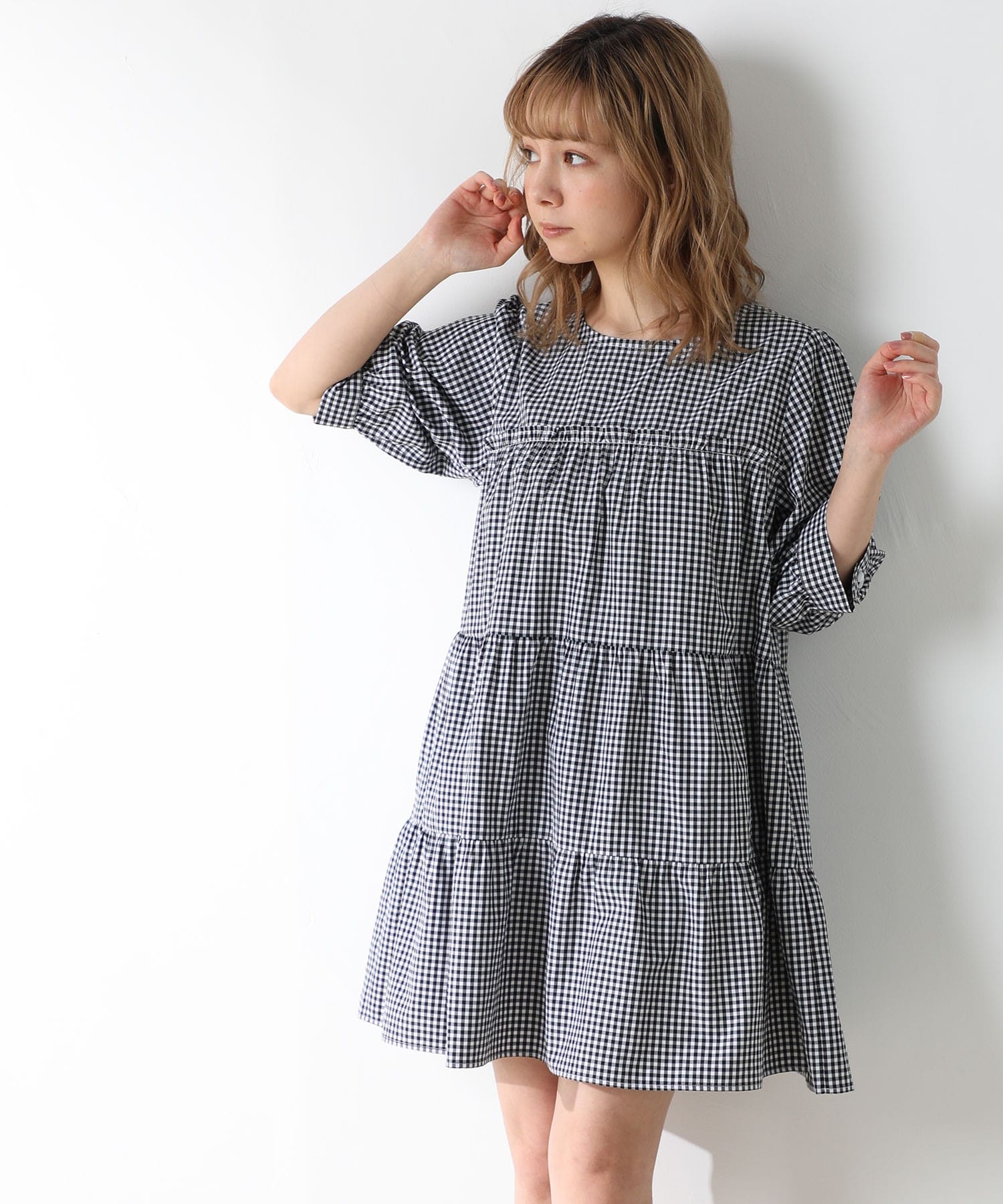 ハニーズ公式通販 ティアードチュニック Web限定llサイズ有 ワンピース Honeys Online Shop レディースファッション通販