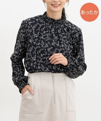 【Honeys公式 / ハニーズ】あったか裏地ハイネック レディース L コン花柄 プチプラ 【Honeys公式 / ハニーズ】あったか裏地ハイネック レディース L コン花柄 プチプラ