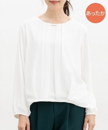 【Honeys公式 / ハニーズ】あったか裏地裾タックブラウス レディース M アイボリー プチプラ 【Honeys公式 / ハニーズ】あったか裏地裾タックブラウス レディース M アイボリー プチプラ