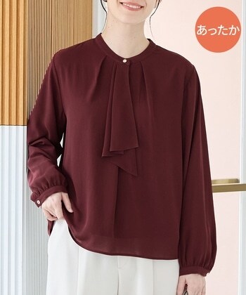 【Honeys公式 / ハニーズ】あったか裏地ボウタイブラウス レディース M ボルドー プチプラ 【Honeys公式 / ハニーズ】あったか裏地ボウタイブラウス レディース M ボルドー プチプラ