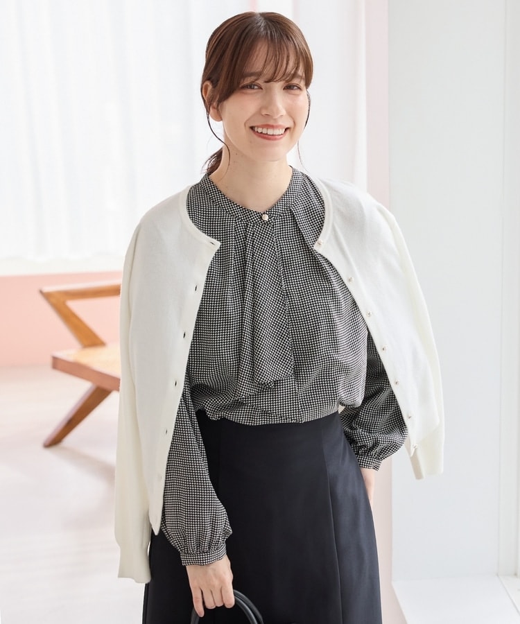 あったか裏地ボウタイブラウス: トップス｜ハニーズ公式通販