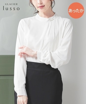 【Honeys公式 / ハニーズ】パール付ウォームブラウス レディース LL アイボリー プチプラ 【Honeys公式 / ハニーズ】パール付ウォームブラウス レディース LL アイボリー プチプラ