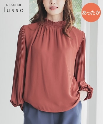 【Honeys公式 / ハニーズ】袖プリーツウォームブラウス レディース LL ダークオレンジ プチプラ 【Honeys公式 / ハニーズ】袖プリーツウォームブラウス レディース LL ダークオレンジ プチプラ