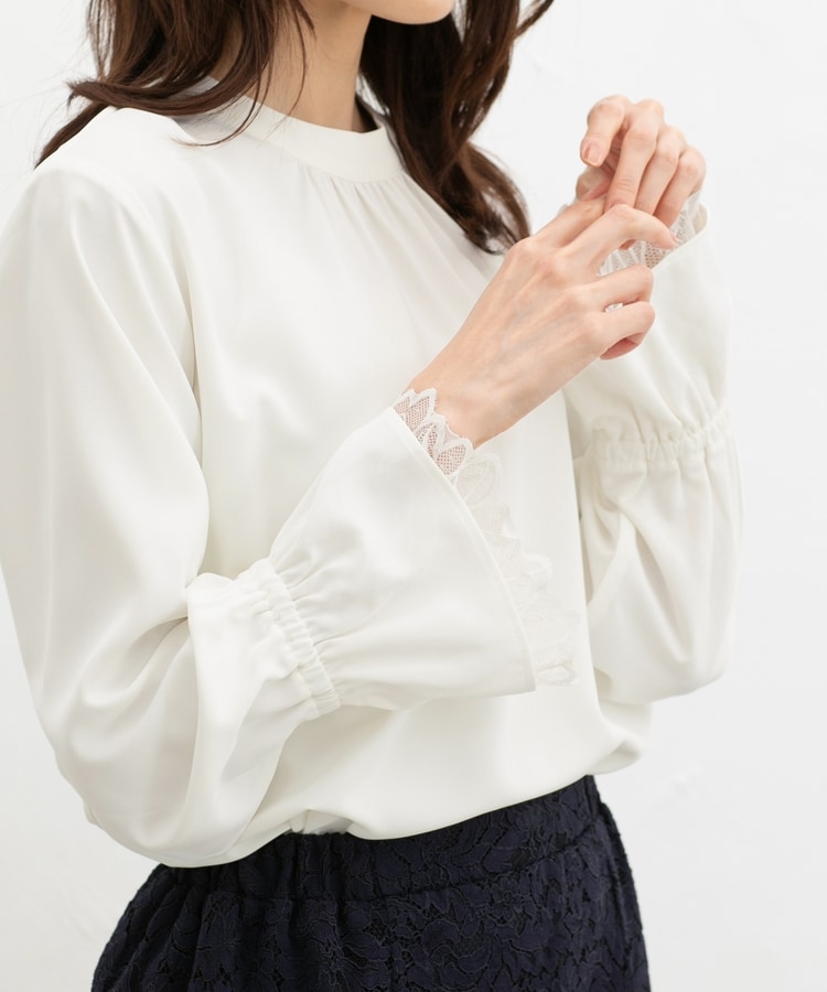 袖口レース使いブラウス: トップス｜ハニーズ公式通販