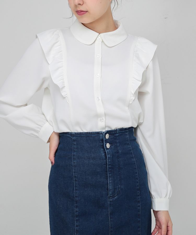ハニーズ公式通販】肩フリルブラウス: トップス－Honeys Online Shop 