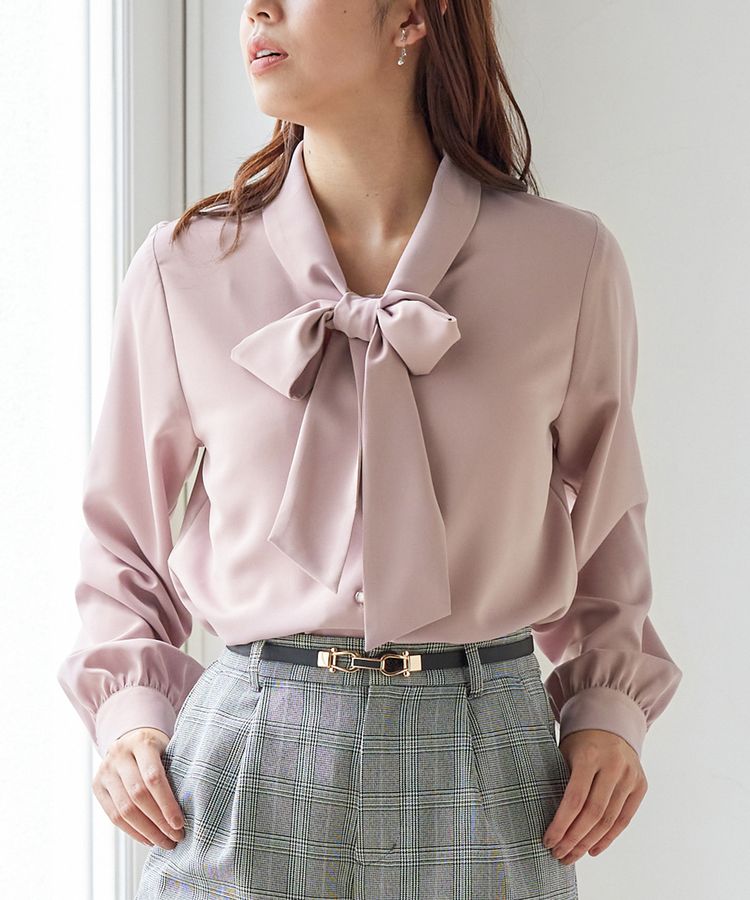 ハニーズ公式通販】ボウタイブラウス: トップス-Honeys Online Shop