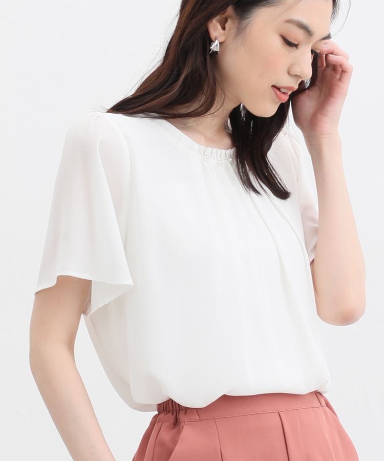 ハニーズ公式通販】パール付ブラウス: トップス-Honeys Online Shop