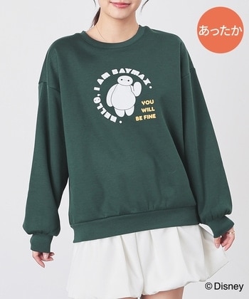 【Honeys公式 / ハニーズ】ディズニー／ゆるトップス レディース Ｍ グリーン プチプラ