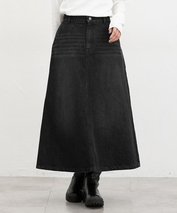 【Honeys公式 / ハニーズ】デニムロングスカート レディース M ブラック プチプラ 【Honeys公式 / ハニーズ】デニムロングスカート レディース M ブラック プチプラ