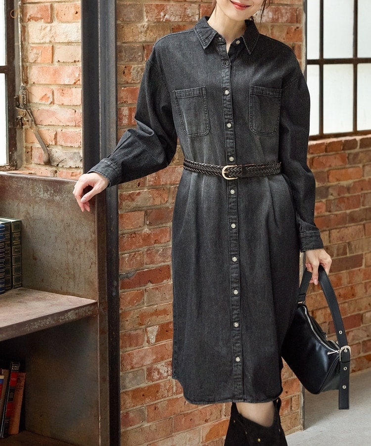 ポニ デニムシャツワンピース: ワンピース｜ハニーズ公式通販