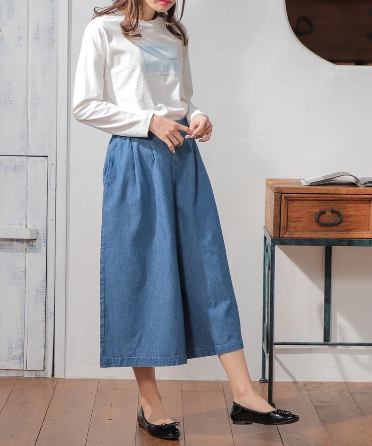 ハニーズ公式通販 デニムガウチョパンツ ボトムス Honeys Online Shop レディースファッション通販