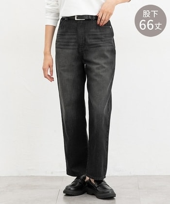 【Honeys公式 / ハニーズ】レギュラーストレート(股下66cm) レディース SS ブラック プチプラ 【Honeys公式 / ハニーズ】レギュラーストレート(股下66cm) レディース SS ブラック プチプラ