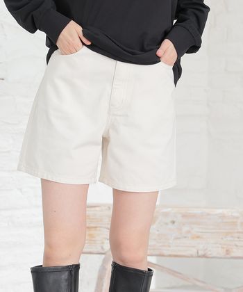 【Honeys公式 / ハニーズ】デニムショートパンツ レディース M ホワイト プチプラ
