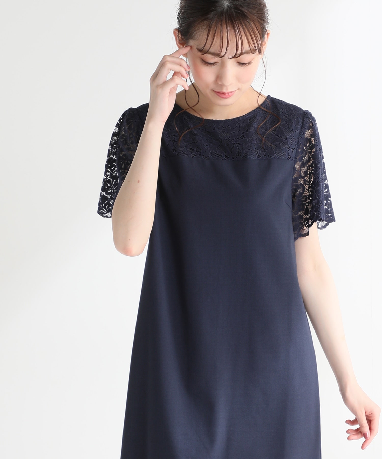 ハニーズ公式通販 レース切替ワンピース ワンピース Honeys Online Shop レディースファッション通販 ハニーズ公式通販 レース切替ワンピース ワンピース Honeys Online Shop レディースファッション通販