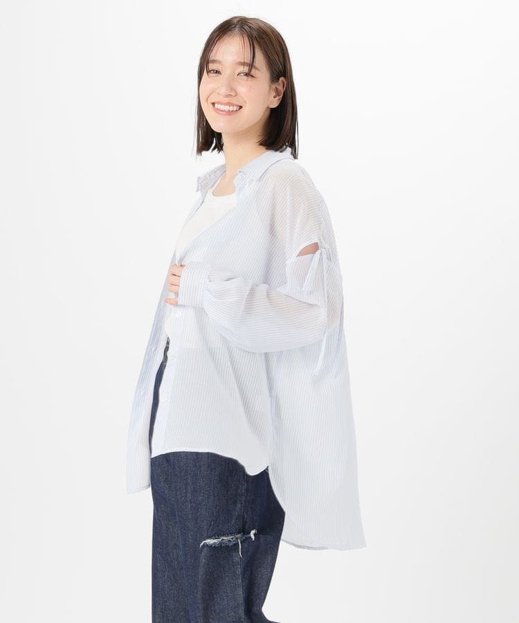 リボンローズシャツ＋ハイウエストパンツ main image 1