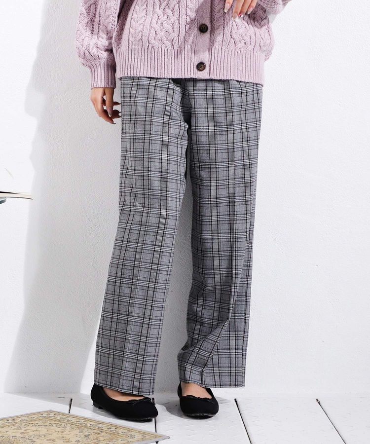 ハニーズ公式通販 チェックストレートパンツ ボトムス Honeys Online Shop レディースファッション通販