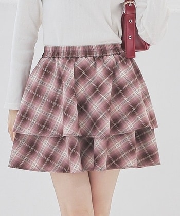 【Honeys公式 / ハニーズ】ミニティアードスカート レディース Ｍ チャチェック プチプラ