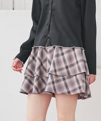 【Honeys公式 / ハニーズ】ミニティアードスカート レディース M グレーチェック プチプラ 【Honeys公式 / ハニーズ】ミニティアードスカート レディース M グレーチェック プチプラ