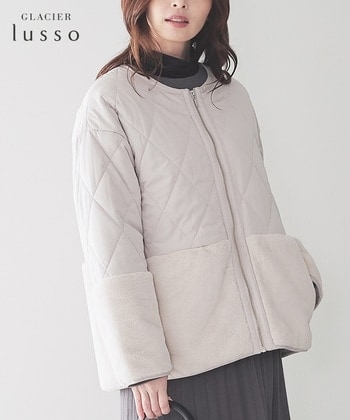 【Honeys公式 / ハニーズ】ファー切替ブルゾン レディース L グレージュ プチプラ 【Honeys公式 / ハニーズ】ファー切替ブルゾン レディース L グレージュ プチプラ