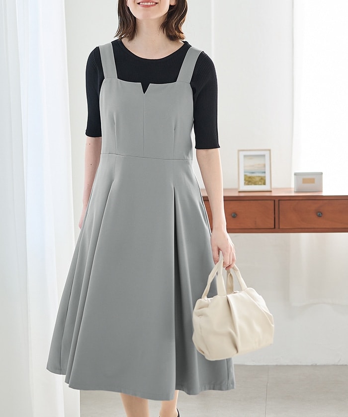 【Honeys公式 / ハニーズ】キーネックジャンスカ レディース M グレー プチプラ 【Honeys公式 / ハニーズ】キーネックジャンスカ レディース M グレー プチプラ