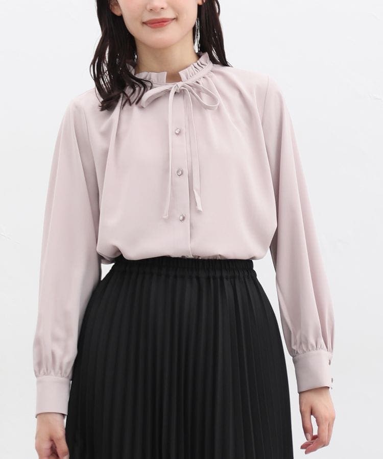フリルボウタイブラウス