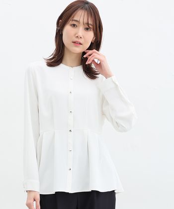 【Honeys公式 / ハニーズ】ウエストタックブラウス レディース L ホワイト プチプラ 【Honeys公式 / ハニーズ】ウエストタックブラウス レディース L ホワイト プチプラ