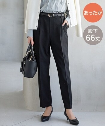 【Honeys公式 / ハニーズ】あったかテーパード(股下66cm) レディース LL ブラック プチプラ 【Honeys公式 / ハニーズ】あったかテーパード(股下66cm) レディース LL ブラック プチプラ