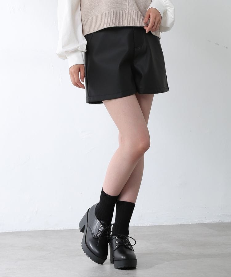 ハニーズ公式通販 合皮ショートパンツ ボトムス Honeys Online Shop レディースファッション通販