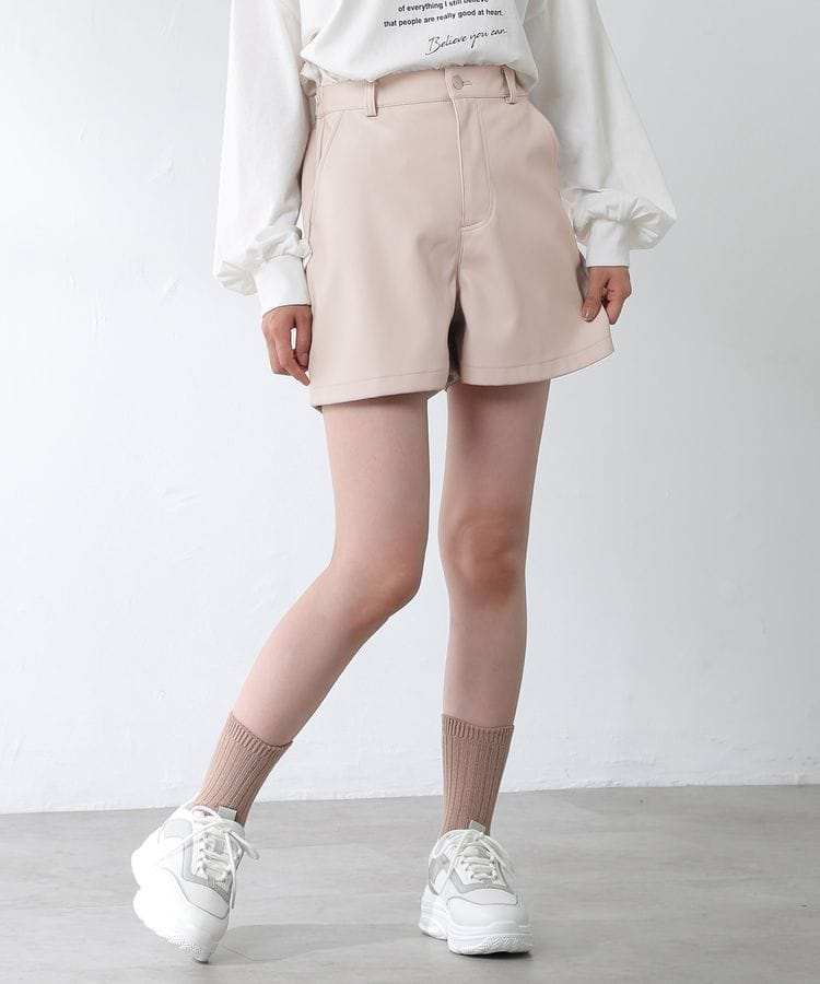 ハニーズ公式通販 合皮ショートパンツ ボトムス Honeys Online Shop レディースファッション通販