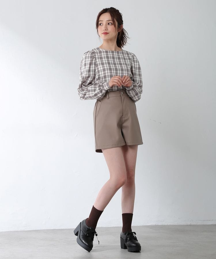 ハニーズ公式通販 合皮ショートパンツ ボトムス Honeys Online Shop レディースファッション通販