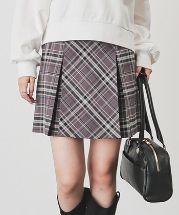 【Honeys公式 / ハニーズ】裏地パンツ付ミニスカート レディース M グレーチェック プチプラ 【Honeys公式 / ハニーズ】裏地パンツ付ミニスカート レディース M グレーチェック プチプラ