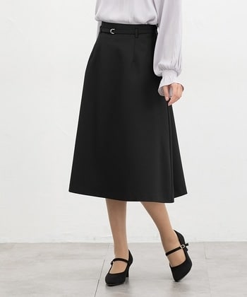 【Honeys公式 / ハニーズ】ベルト付フレアスカート レディース LL ブラック プチプラ 【Honeys公式 / ハニーズ】ベルト付フレアスカート レディース LL ブラック プチプラ