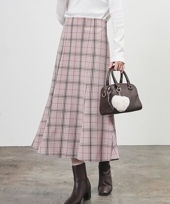 【Honeys公式 / ハニーズ】後レースアップスカート レディース S ベージュチェック プチプラ 【Honeys公式 / ハニーズ】後レースアップスカート レディース S ベージュチェック プチプラ