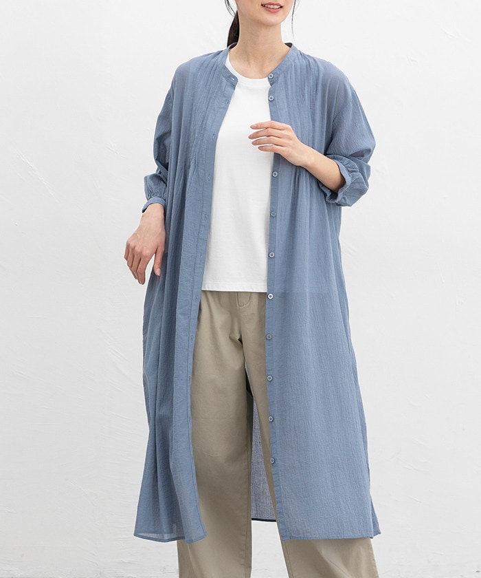 【Honeys公式 / ハニーズ】7分袖ピンタックワンピ レディース LL スモーキーブルー プチプラ 【Honeys公式 / ハニーズ】7分袖ピンタックワンピ レディース LL スモーキーブルー プチプラ
